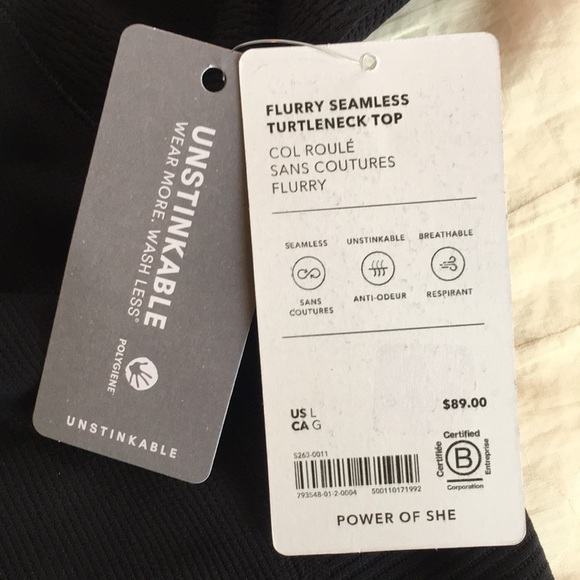 ATHLETA | Flurry Seamless Turtleneck Top Black - Picture 15 of 16